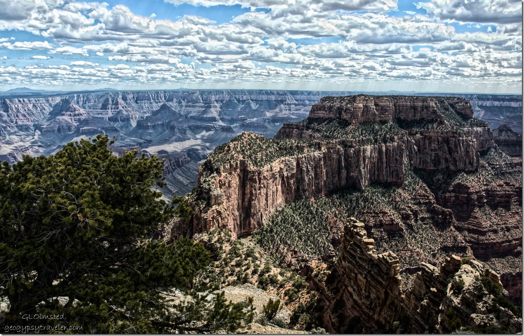 Wotans Throne from Cape Royal North Rim Grand Canyon National Park Arizona