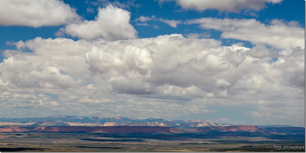 Clouds above Grand Staircase Escalante National Monument from LeFevre overlook SR89A Kaibab National Forest Arizona