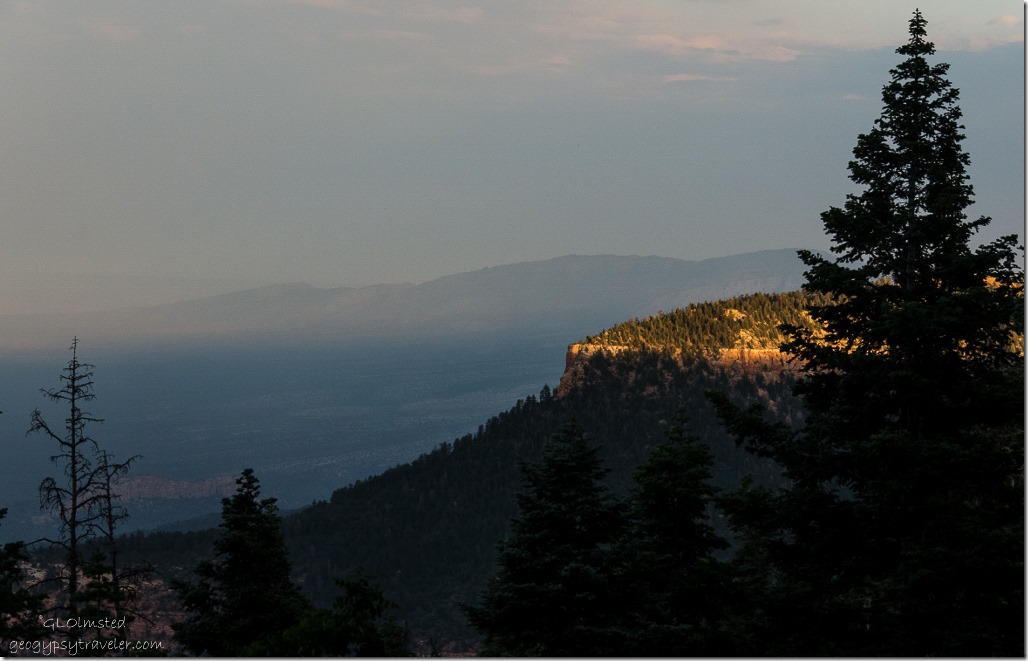Last light Marble Viewpoint from camp Kaibab National Forest Arizona