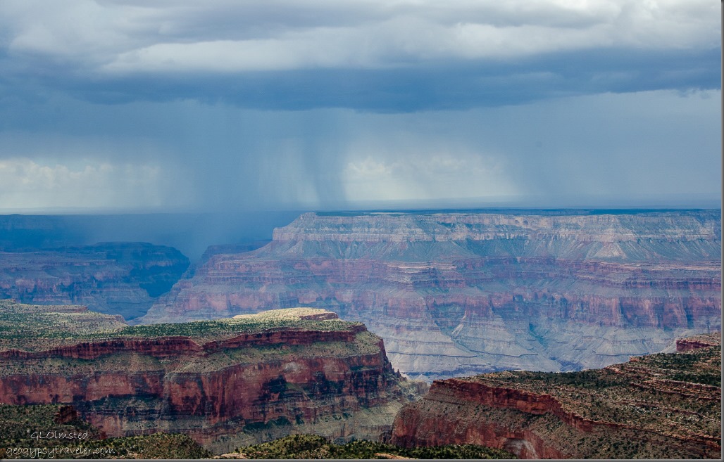 Storm past Great Thumb Crazy Jug Point Kaibab National Forest Arizona