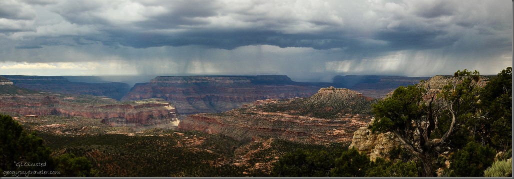 Storm over plateaus Crazy Jug Point Kaibab National Forest Arizona