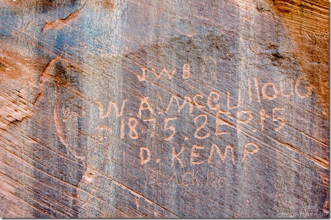 Historic & modern petroglyphs Kanab Utah