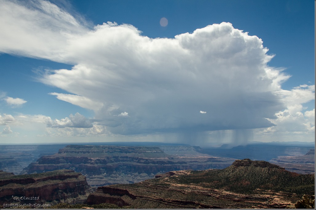 Storm over plateaus W Crazy Jug Point Kaibab National Forest Arizona