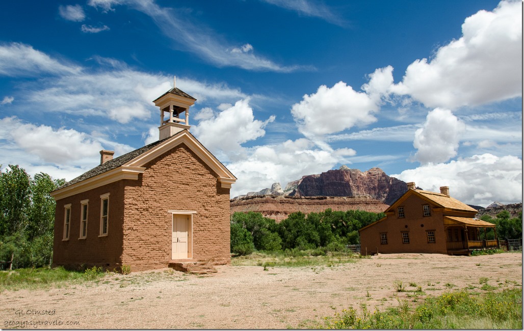 Schoolhouse-church & A H Russell home historic Grafton Utah