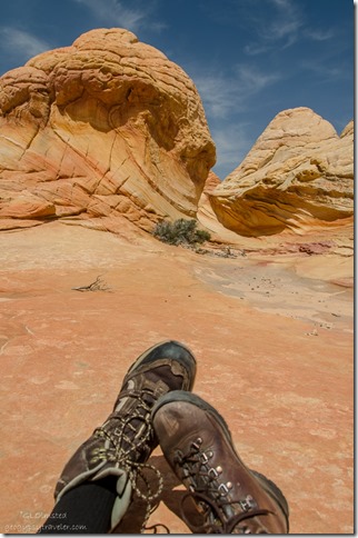 Bill & Gaelyn's feet Paria Canyon-Vermilion Cliffs Wilderness Arizona