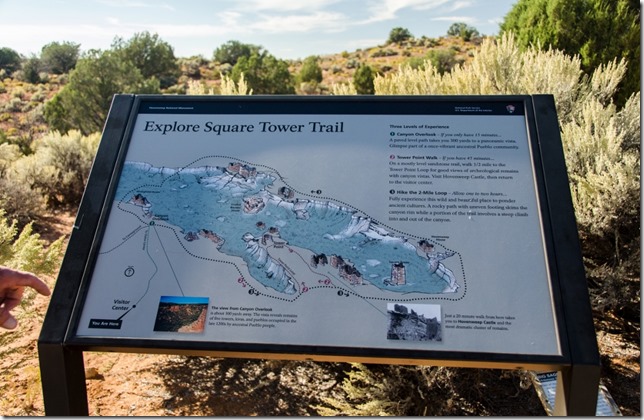 Map Square Tower trail Hovenweep National Monument Utah