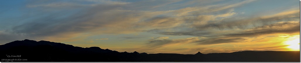 Sunset over Weaver Mountains near Kirkland Arizona