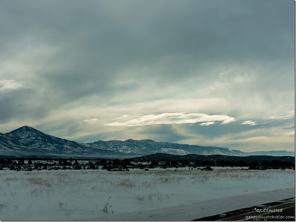 Snowy view along SR89 Utah