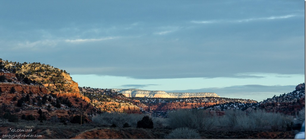 Zion in distance SR89 north Utah