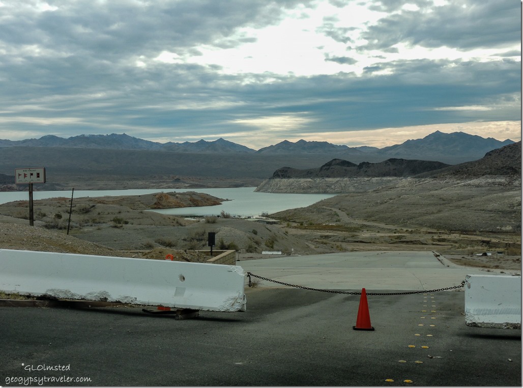 Dry boat ramp Echo Bay Lake Meade National Recreation Area Nevada