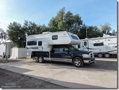 Truck camper Calizona RV Park Needles California