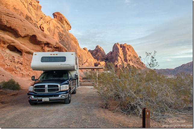 Truckcamper site #2 Atalatal campground Valley of Fire State Park Nevada