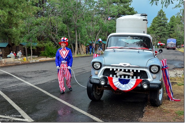  John as Uncle Sam & his truck 4th of July parade North Rim Grand Canyon National Park Arizona
