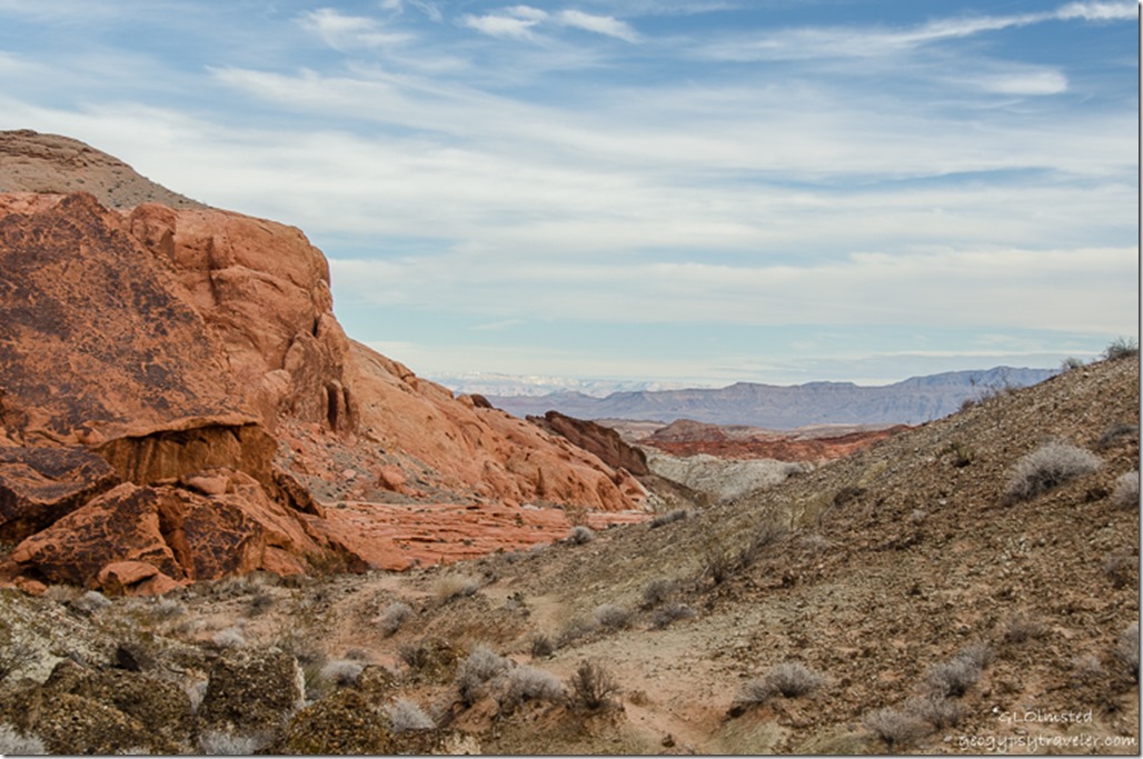 View from Fire Wave trail Valley of Fire State Park Nevada