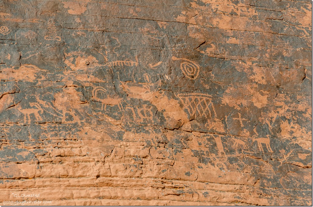 Petroglyphs by Atlatl Rock Valley of Fire State Park Nevada