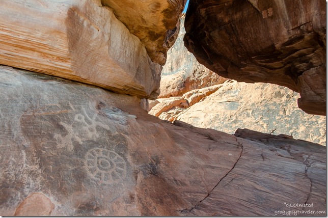 Petroglyphs Atlatl Rock Valley of Fire State Park Nevada