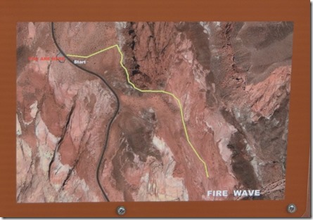 Map Fire Wave trail Valley of Fire State Park Nevada