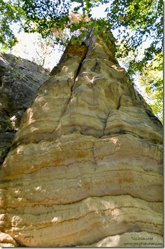 Sandstone at Council overhang from Kaskaskia & Ottawa Canyons trail Starve Rock State Park Illinois