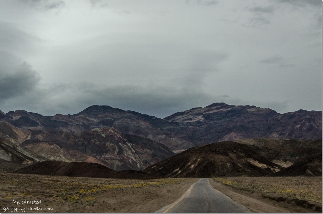 Storm clouds Artists Drive Death Valley National Park California