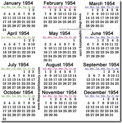1954-calendar