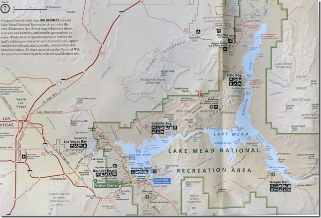 Lake Mead map NPS brochure