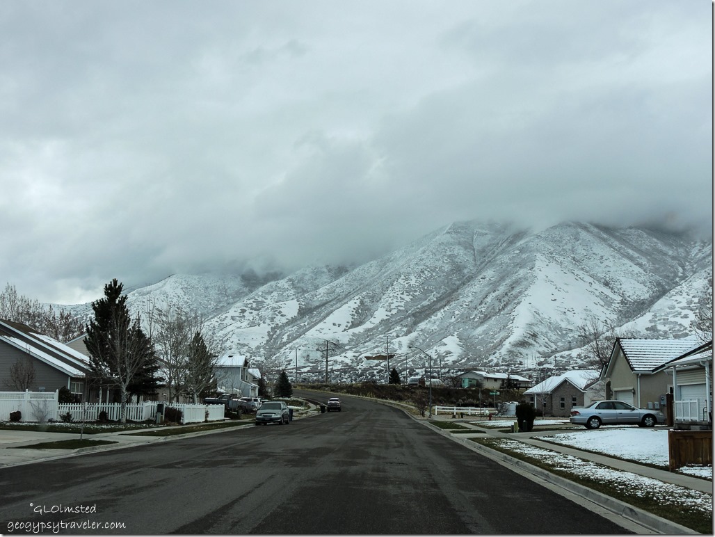 Snowy mountains Spanish Fork Utah