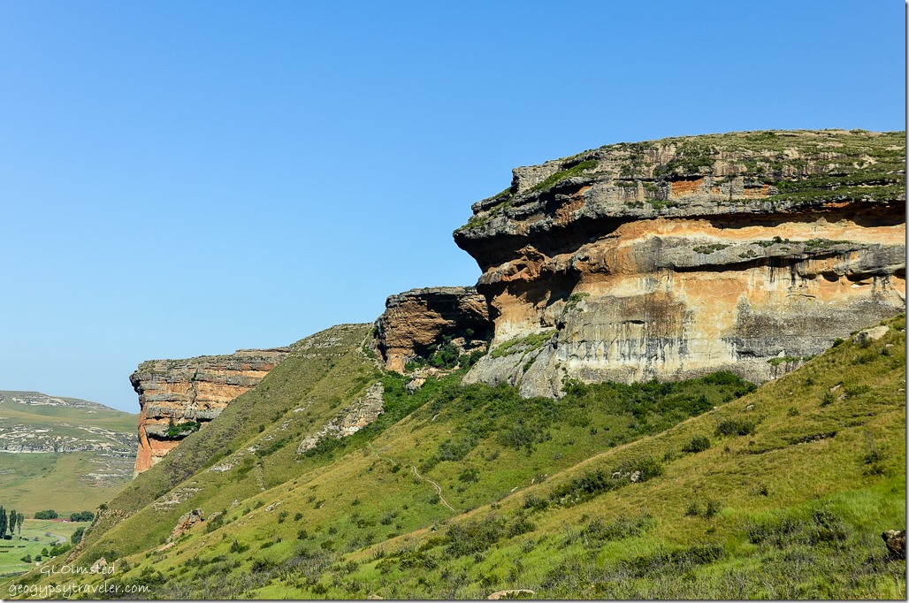 View from Echo Ravine trail Golden Gate Highlands National Park R712 Free State South Africa