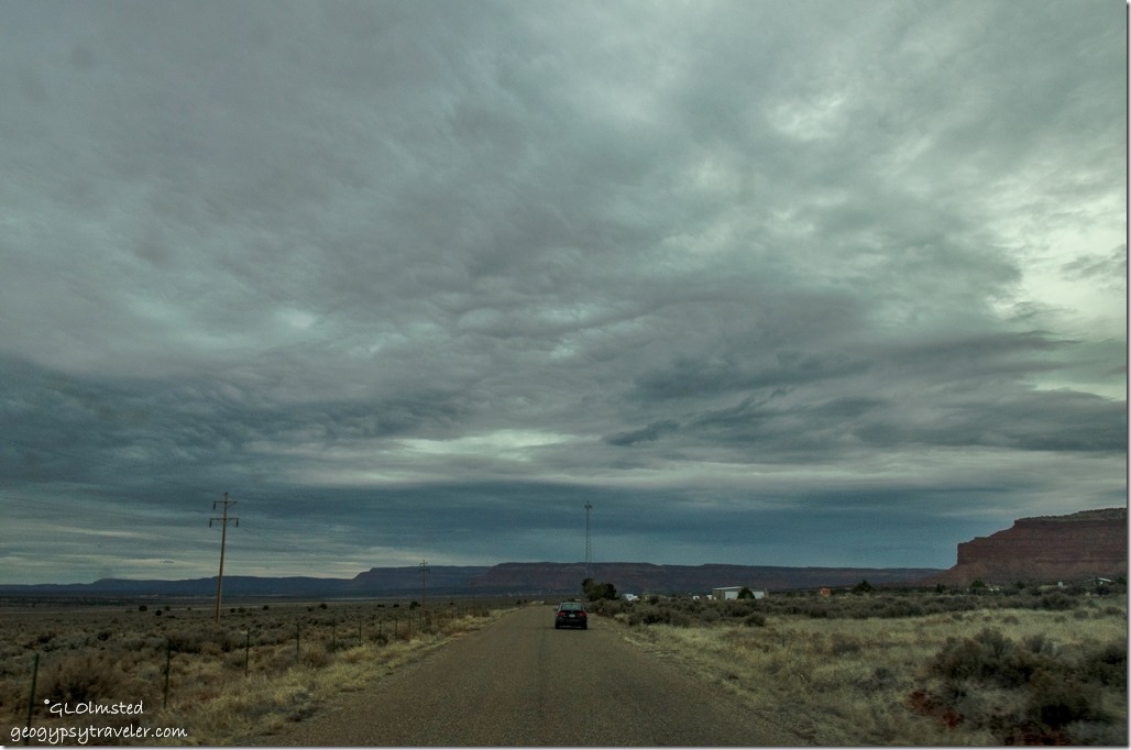 Stormy sky old SR89 Kanab Utah