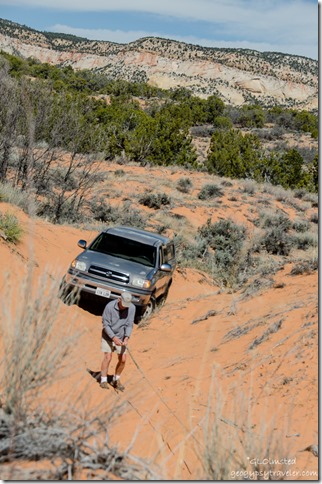  Bill with winch line Sand dune ATV trail to Peekaboo Canyon Utah
