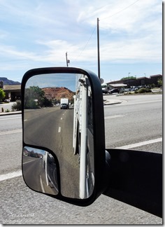 Dan towing 5er in side mirror Kanab Utah