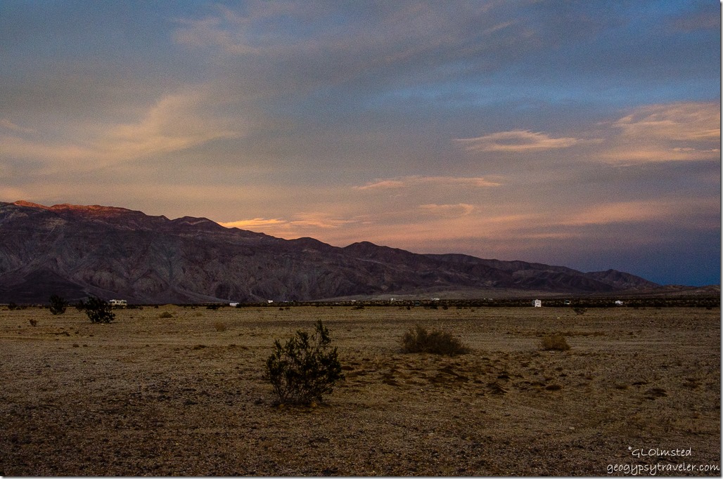 Sunset over Santa Rosa Mountains Anza-Borrego Desert State Park California