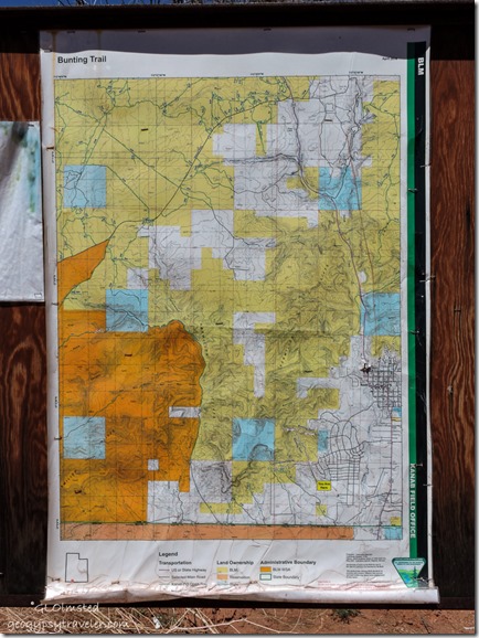 BLM map Bunting Trail Kanab Utah