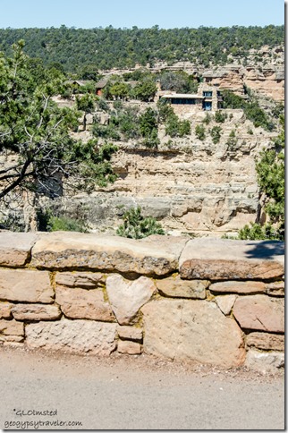Heart rock & Lookout Studio Rim Trail South Rim Grand Canyon National Park Arizona