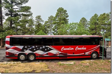 Cavalier Coaches tour bus North Rim Grand Canyon National Park Arizona