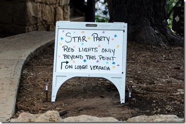 Star Party sign North Rim Grand Canyon National Park Arizona