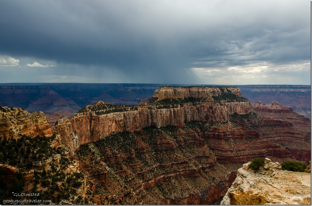 Storm Wotans Throne Cape Royal North Rim Grand Canyon National Park Arizona