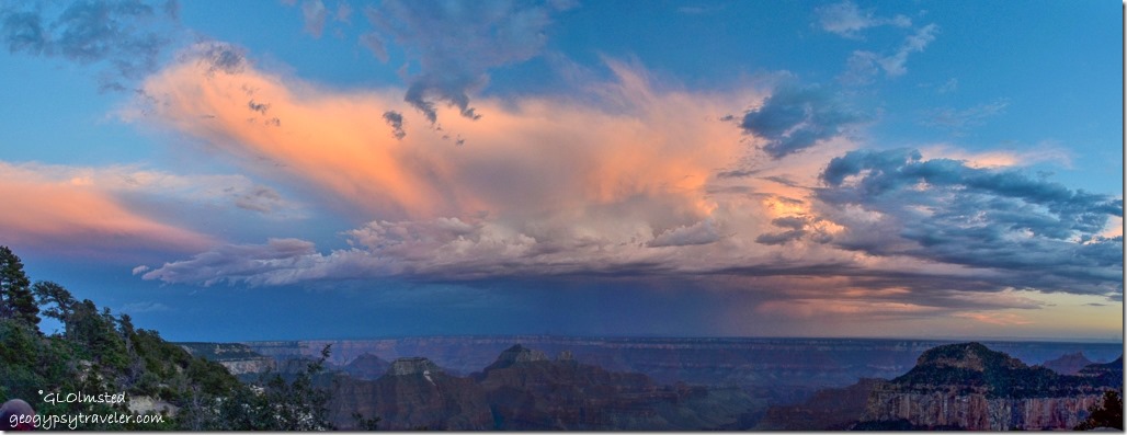 Sunset from Lodge North Rim Grand Canyon National Park Arizona