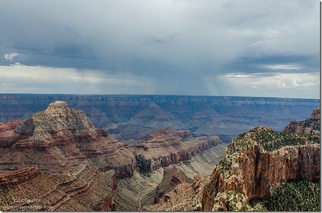 Storm over South Rim Cape Royal North Rim Grand Canyon National Park Arizona