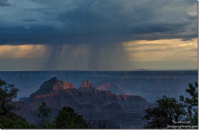 Stormy sunset North Rim Grand Canyon National Park Arizona