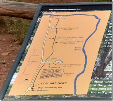 Map Lonely Dell Ranch Lees Ferry Glen Canyon National Recreation Area Arizona