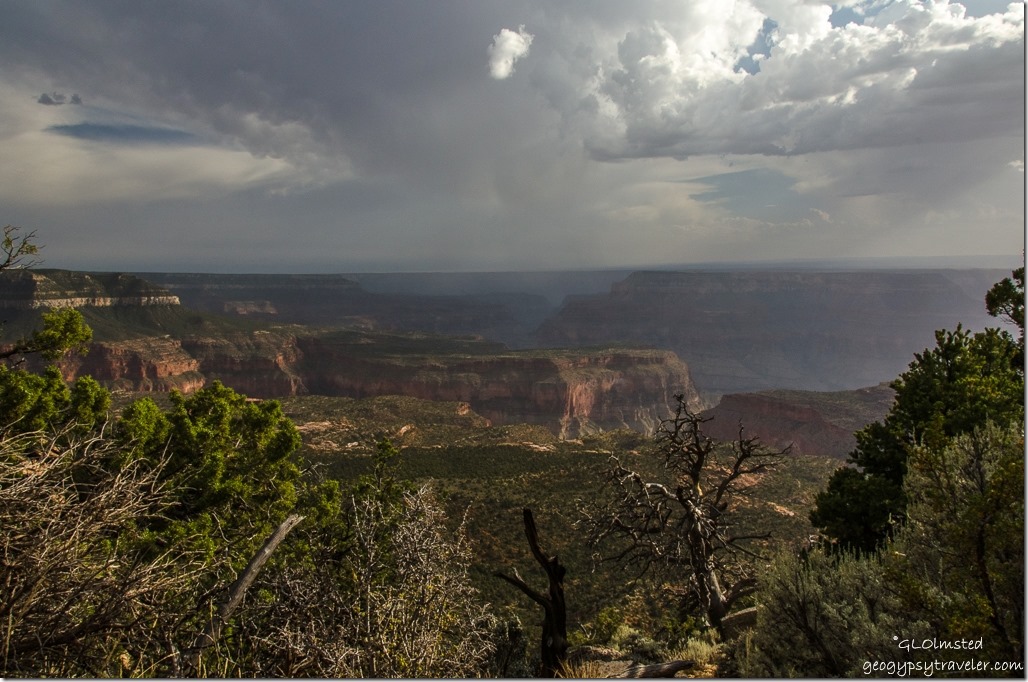 Stormy skies view South Crazy Jug Point Kaibab National Forest Arizona