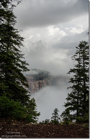 Clouds in Roaring Springs Canyon North Rim Grand Canyon National Park Arizona