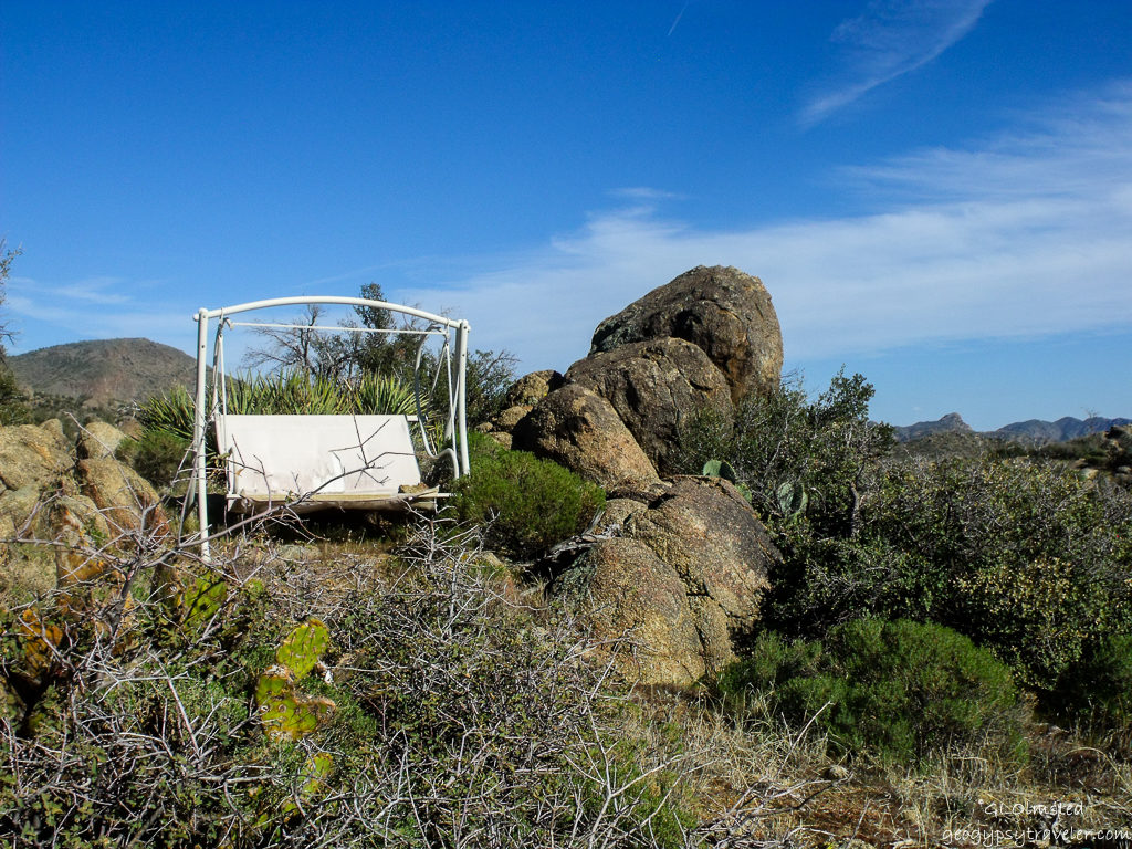 Swing amongst the boulders Weaver Mountains Yarnell Arizona