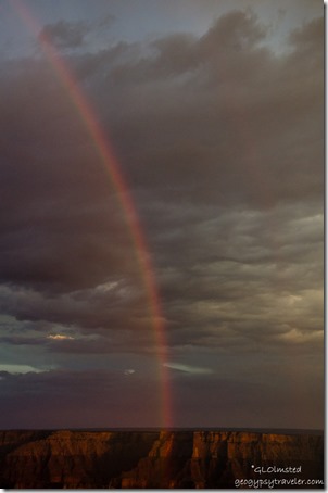 Rainbow from Cape Royal North Rim Grand Canyon National Park Arizona