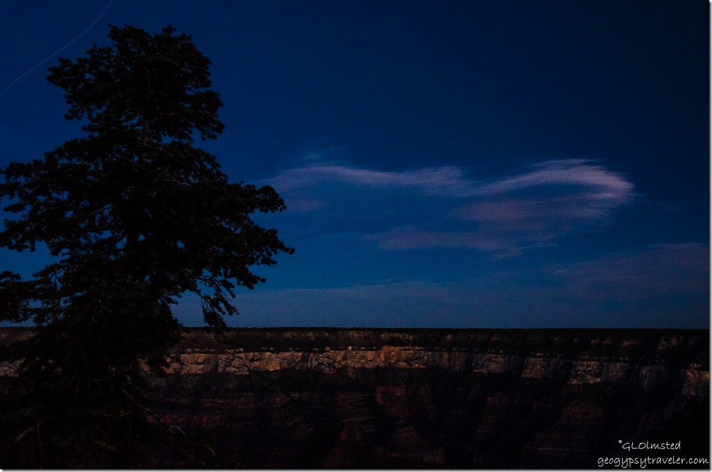 Light cloud North Rim Grand Canyon National Park Arizona