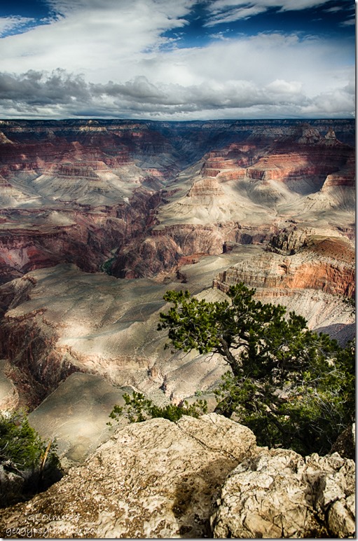 Bright Angel canyon & North Rim from South Rim Grand Canyon National Park Arizona