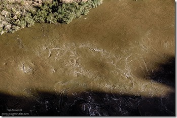Swirls & sediments Colorado River below Navajo bridge Marble Canyon Arizona