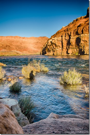 Gaelyn's shadow upstream Colorado River Lee's Ferry Glen Canyon National Recreation Area Arizona