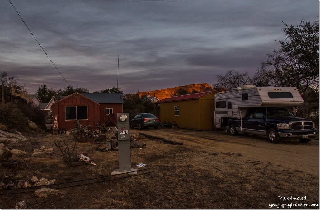 Sunset Berta's house & truck camper Yarnell Arizona