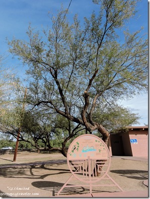 Interpretive sign & bathroom Hassayampa River Rest Area Wickenburg Arizona